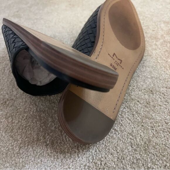Marc Fisher Size 9.5 Slide Mules Weaved Black - Picture 9 of 13